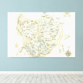 Bezeichnete Karte von Trino Leinwanddruck (Insitu (Holzboden))