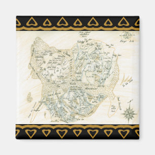 Bezeichnete Karte von Trino Magnet