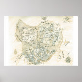 Bezeichnete Karte von Trino Poster (Vorne)