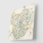 Bezeichnete Karte von Trino Quadratische Wanduhr (Winkel)