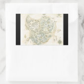 Bezeichnete Karte von Trino Rechteckiger Aufkleber (Tasche)