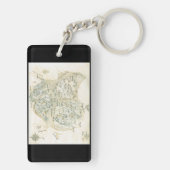 Bezeichnete Karte von Trino Schlüsselanhänger (Rückseite)