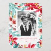 BEZEICHNETE WINTER BOTANISCHE Weihnachtskarte Feiertagskarte (Vorne/Hinten)