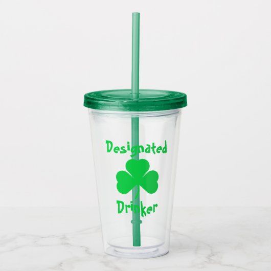 Bezeichneter Drinker St Patrick's Day Acryltrinkbecher (Vorderseite)