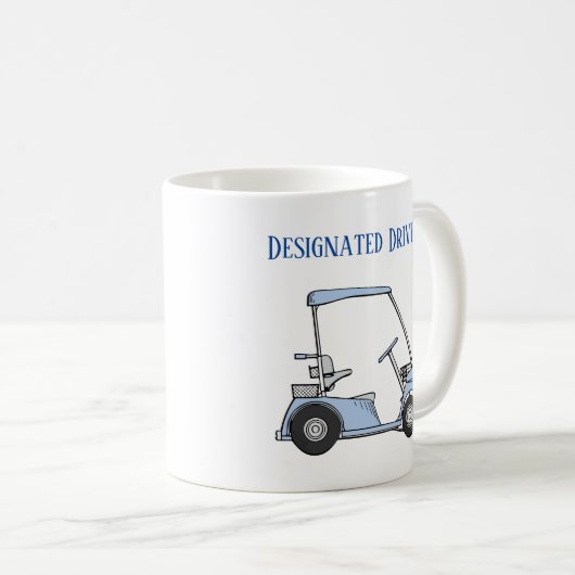 Bezeichneter Fahrer Funny GOLF Kaffeetasse (VorderseiteRechts)