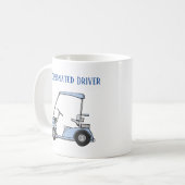 Bezeichneter Fahrer Funny GOLF Kaffeetasse (Vorderseite Links)