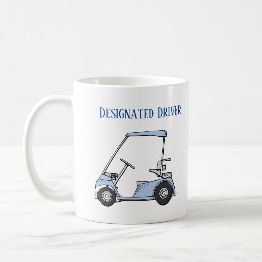 Bezeichneter Fahrer Funny GOLF Kaffeetasse (Links)