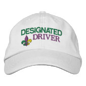 Bezeichneter Fahrer - Mardi Gras Bestickte Kappe (Vorderseite)