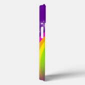 Bezeichneter Regenbogen auf lila Pad-Luftgehäuse Case-Mate iPhone Hülle (Rückseite / Rechts)