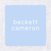 Bezeichnung auf blauem Eisen auf Bekleidung Etiketten (Design 1)