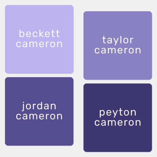 Bezeichnung auf Lila Bekleidungsetiketten Etiketten (Grün)