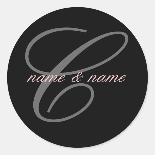 Bezeichnung C Monogramm Runder Aufkleber (Vorderseite)