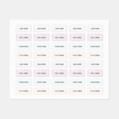 Bezeichnung der Bekleidungsmarke Etiketten (Blatt)