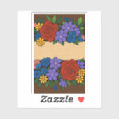 Bezeichnung der Blume Aufkleber (Blatt)