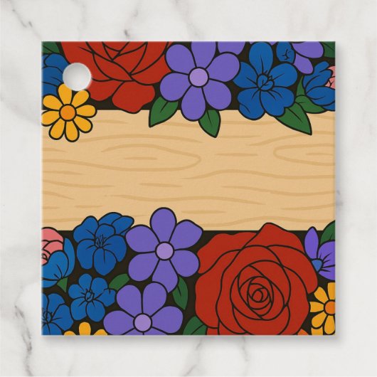 Bezeichnung der Blume Geschenkanhänger (Vorderseite)