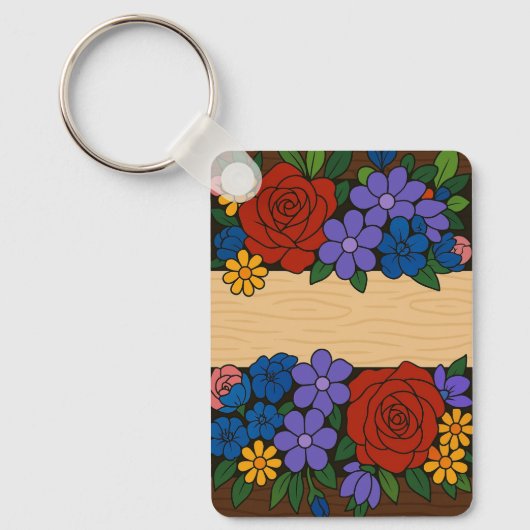 Bezeichnung der Blume Schlüsselanhänger (Vorderseite)