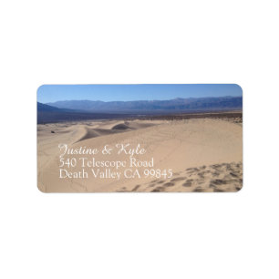 Bezeichnung der Death Valley-Adresse Adressaufkleber
