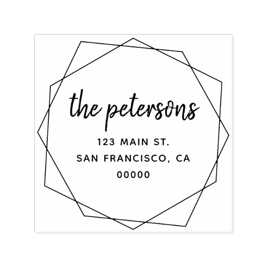 Bezeichnung der geometrischen, modernen Handschrif Permastempel (Design)