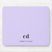 Bezeichnung der Initialen der Violettlavender Mono Mousepad (Vorne)