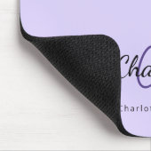 Bezeichnung der Initialen der Violettlavender Mono Mousepad (Ecke)