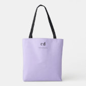 Bezeichnung der Initialen der Violettlavender Mono Tasche (Rückseite)