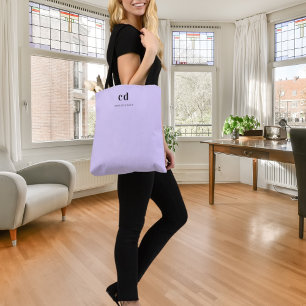 Bezeichnung der Initialen der Violettlavender Mono Tasche