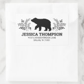 Bezeichnung der Lumberjack-Bärenadresse Rechteckiger Aufkleber (Tasche)