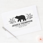 Bezeichnung der Lumberjack-Bärenadresse Rechteckiger Aufkleber (Umschlag)