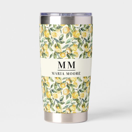 Bezeichnung der Monogramm-Initialen von Lemons Thermobecher (Rückseite)