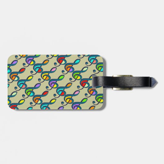 Bezeichnung der Musiknote Gepäckanhänger (Rückseite horizontal)