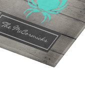 Bezeichnung der Rustikalen Aquamarinen Blauen Kreb Schneidebrett (Ecke)