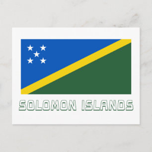 Bezeichnung der Salomonen-Flagge Postkarte