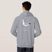 Bezeichnung der Seagull Hoodie (Schwarz voll)