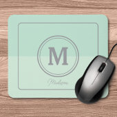 Bezeichnung der Seeoam Green Custom Monogram Name Mousepad