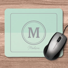 Bezeichnung der Seeoam Green Custom Monogram Name Mousepad