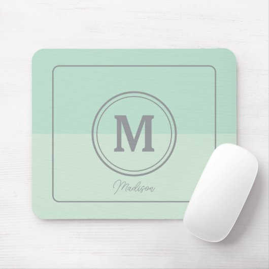 Bezeichnung der Seeoam Green Custom Monogram Name Mousepad (Mit Mouse)