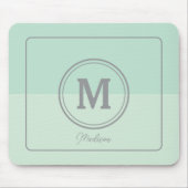 Bezeichnung der Seeoam Green Custom Monogram Name Mousepad (Vorne)