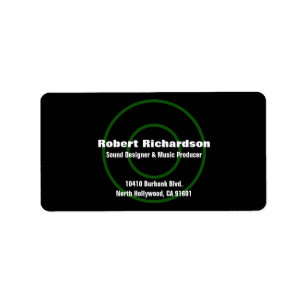 Bezeichnung der Sound-Designer-Adresse Adressaufkleber