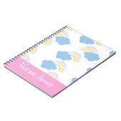 Bezeichnung der Summer Kids Rainbow and Clouds Notizblock (Linke Seite)