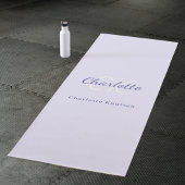 Bezeichnung der violetten Monogramm-Initialen Yogamatte