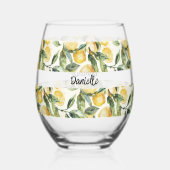 Bezeichnung der Zitronen Weinglas Ohne Stiel (Vorderseite)