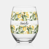 Bezeichnung der Zitronen Weinglas Ohne Stiel (Rückseite)