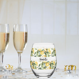 Bezeichnung der Zitronen Weinglas Ohne Stiel