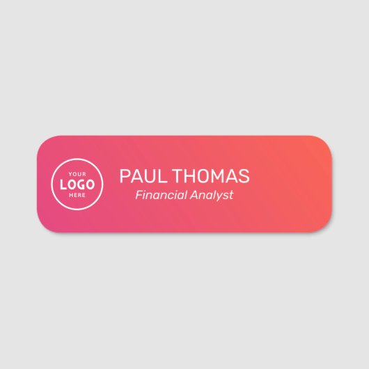 Bezeichnung des Arbeitsverhältnisses Moderner Beru Namensschild (Vorderseite)