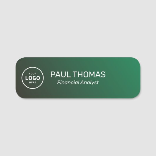 Bezeichnung des Arbeitsverhältnisses Moderner Beru Namensschild (Vorderseite)