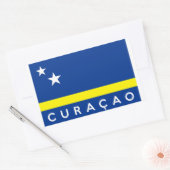 Bezeichnung des Curacao-Flaggenlandes Rechteckiger Aufkleber (Umschlag)