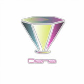 Bezeichnung des Firmennamens für ein Diamant-Logo Aufkleber (Vorderseite)