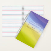 Bezeichnung des geometrisch-gelb-grünen Lehrerplan Notizblock (Innen)