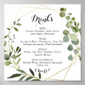 Bezeichnung des geometrischen Golden Tropical Wedd Poster (Vorne)