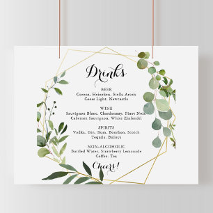 Bezeichnung des geometrischen Golden Tropical Wedd Poster